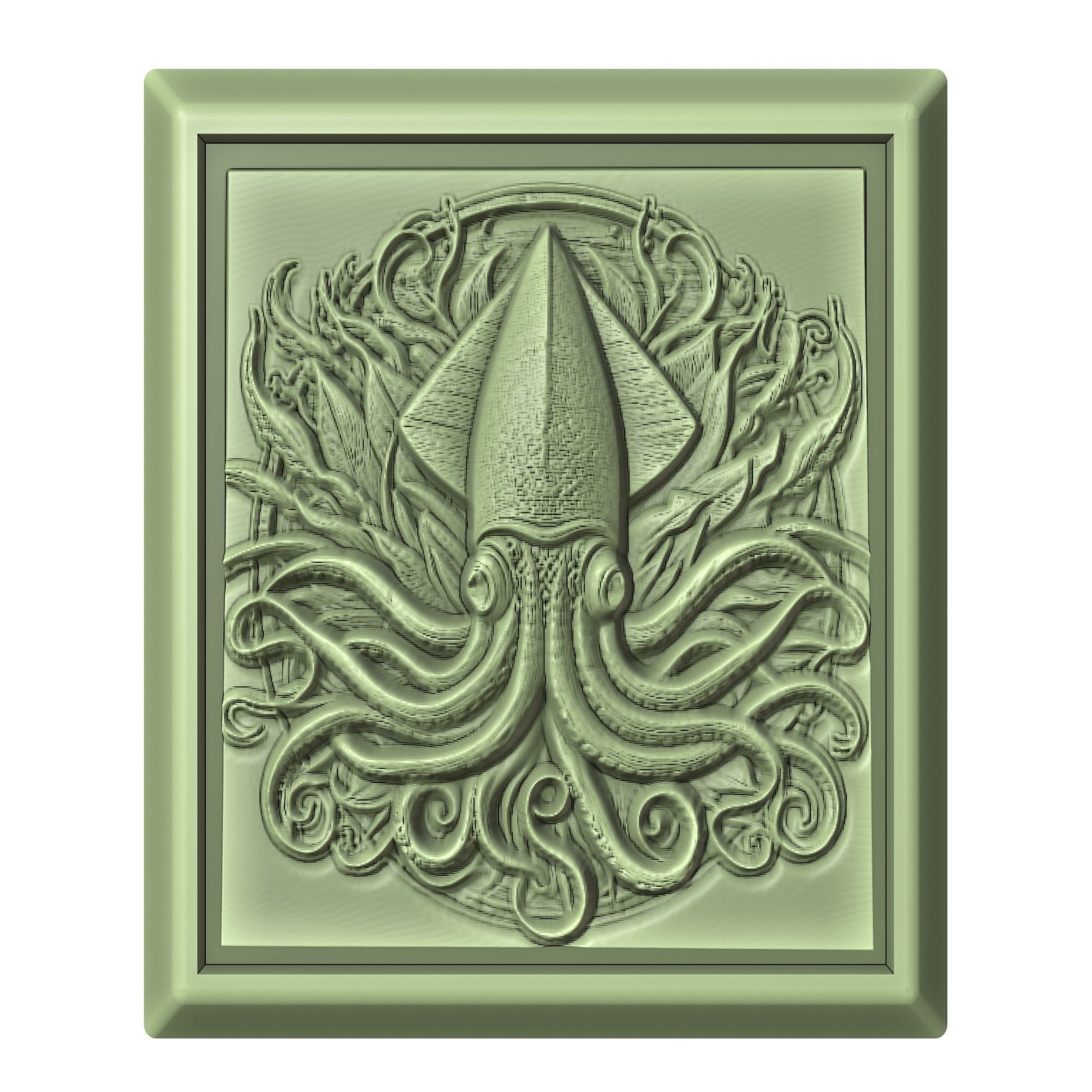 Squid Animal 3D print model_2