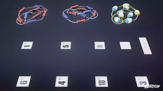 MOTEL - Pool Add Ons 01 - LOW POLY AND NANITE