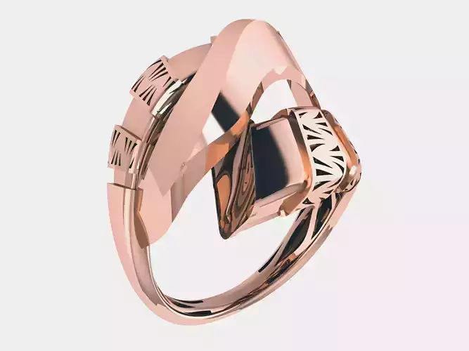 Curved Plain gold ring