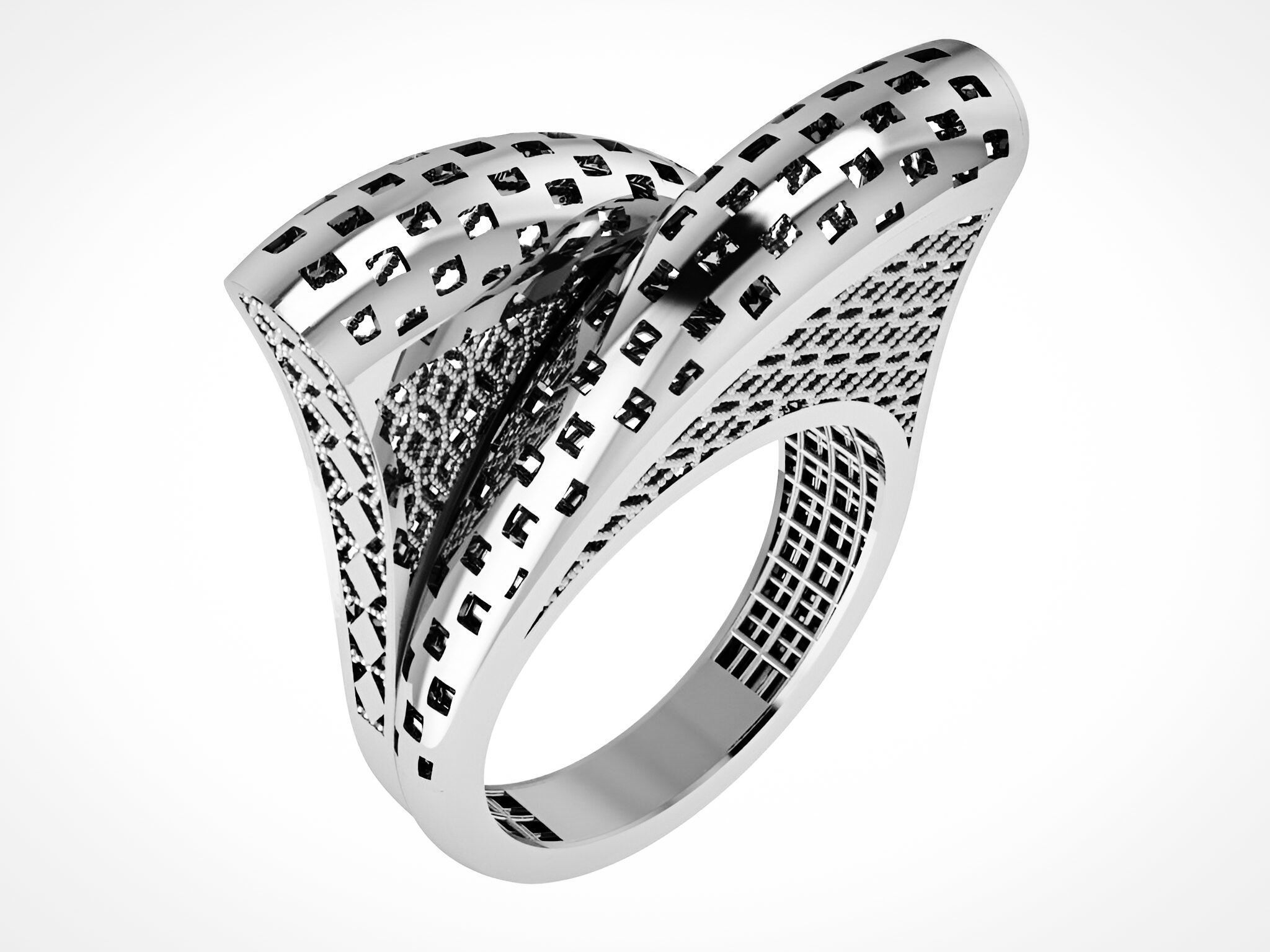 Plain gold ring 3D print model_2