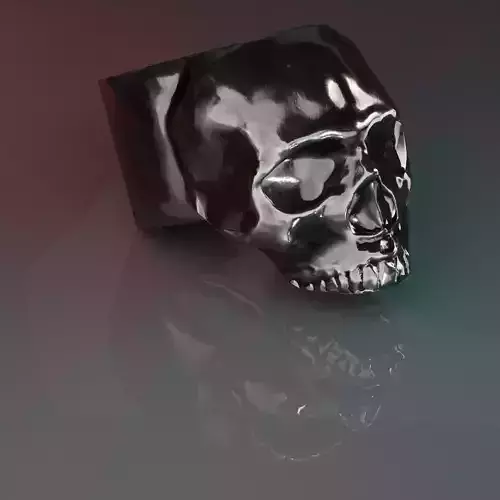 Metal skull ring