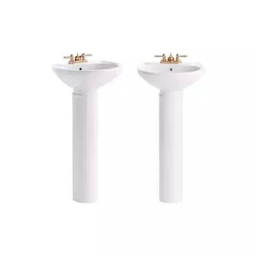 White Bathroom Sink 3D model