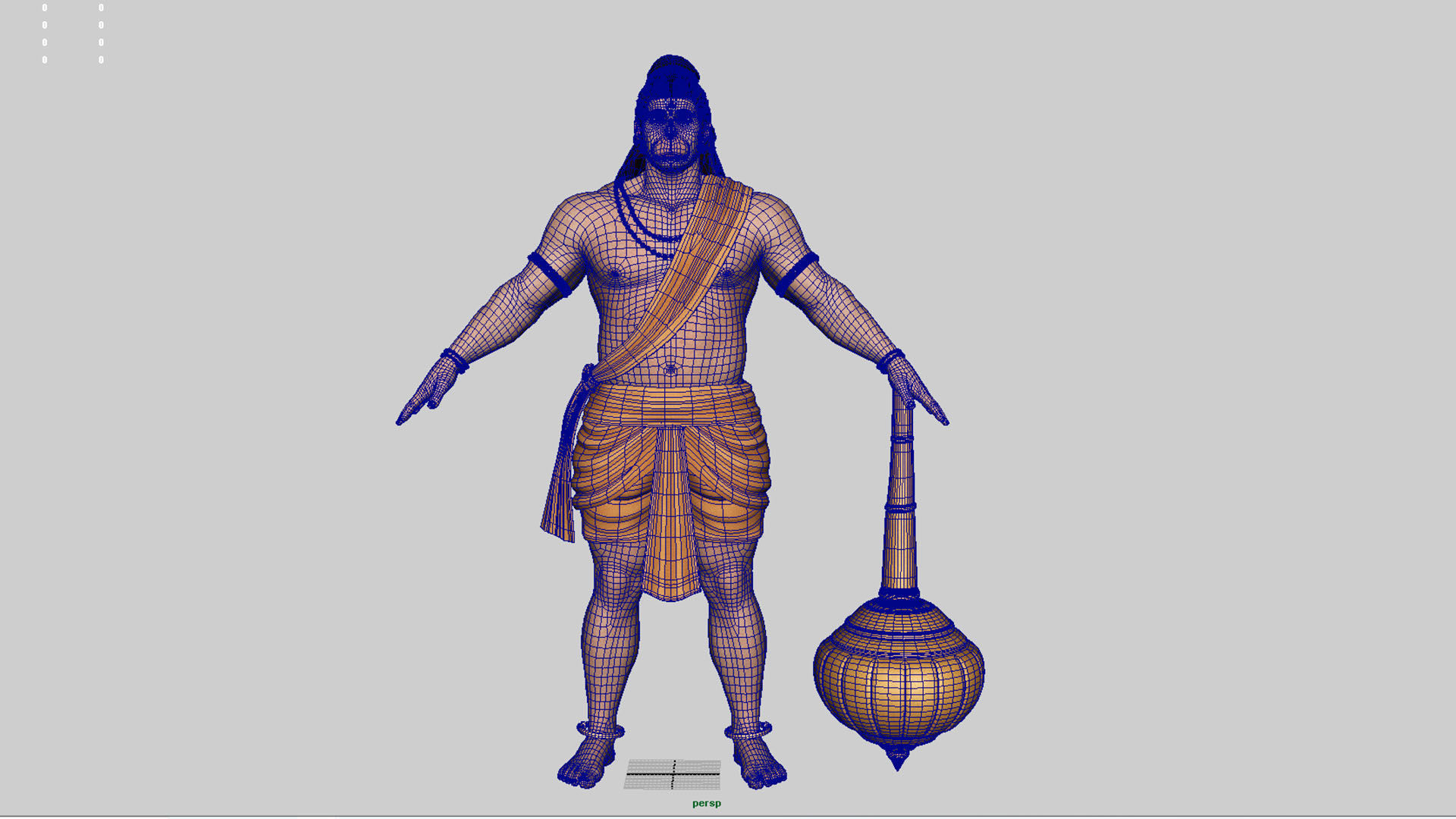 Hanuman t pose 3D model_16