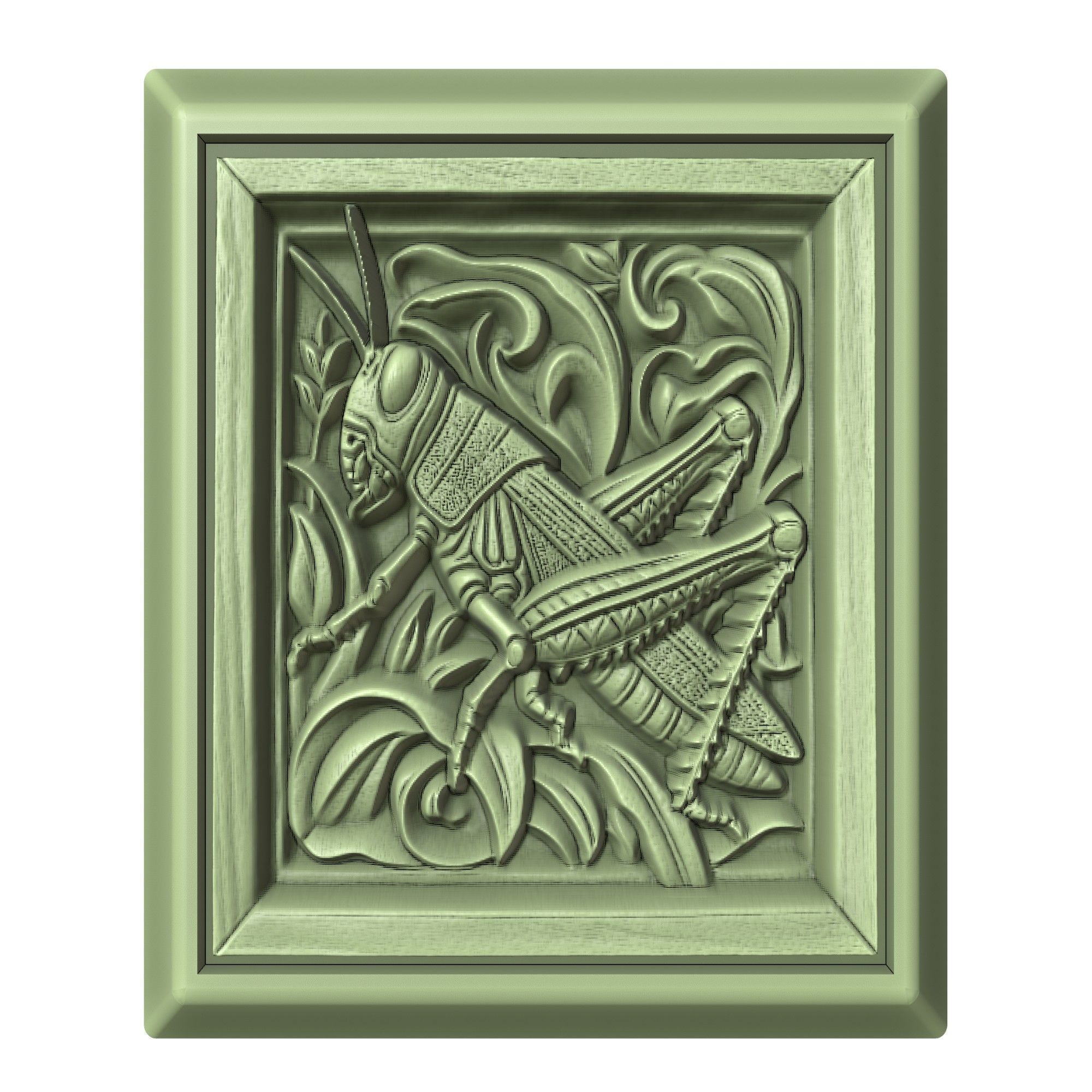 Grasshopper Animal 3D print model_2