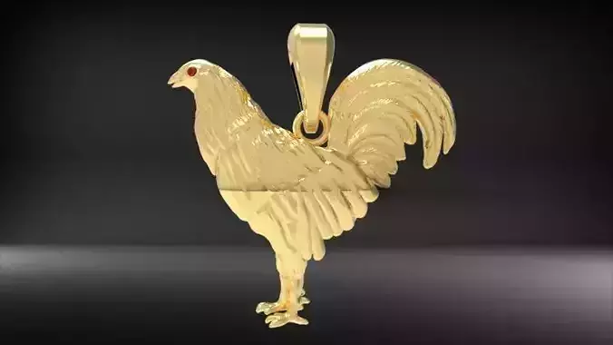 Rooster Chicken Pendant 