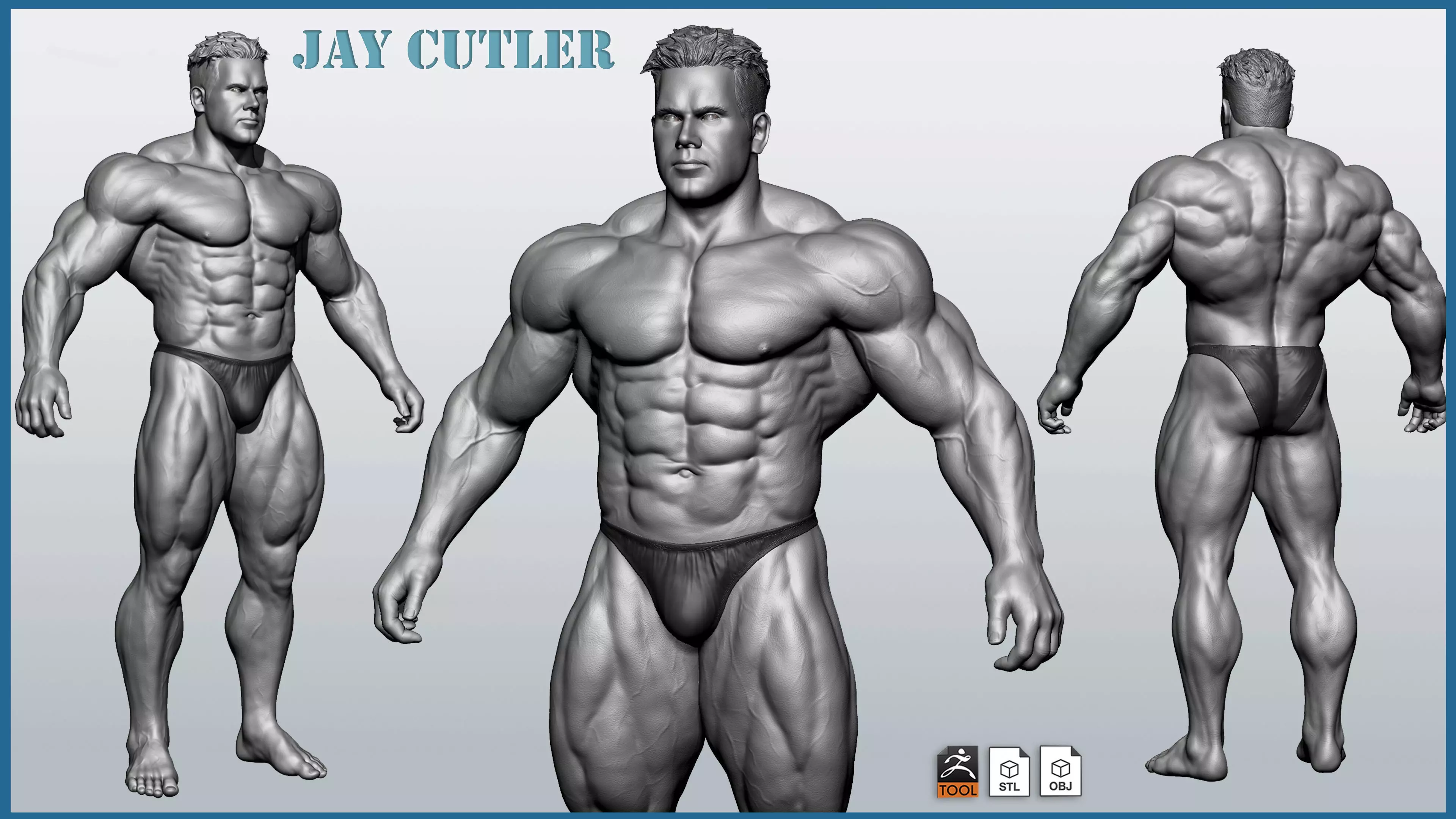 Jay Cutler bodybuilder 3D model_0
