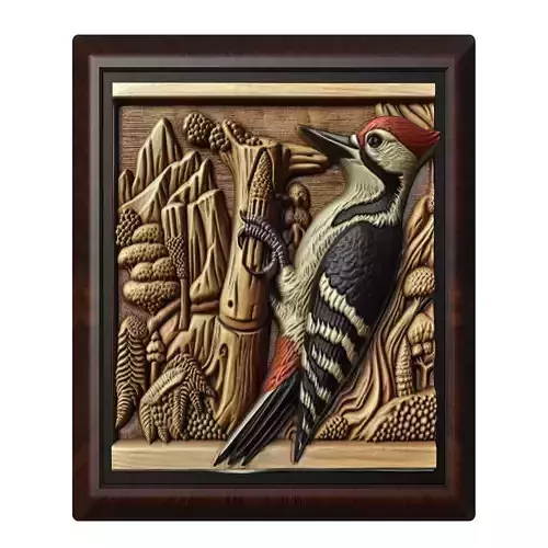 Woodpecker Animal 3D print model