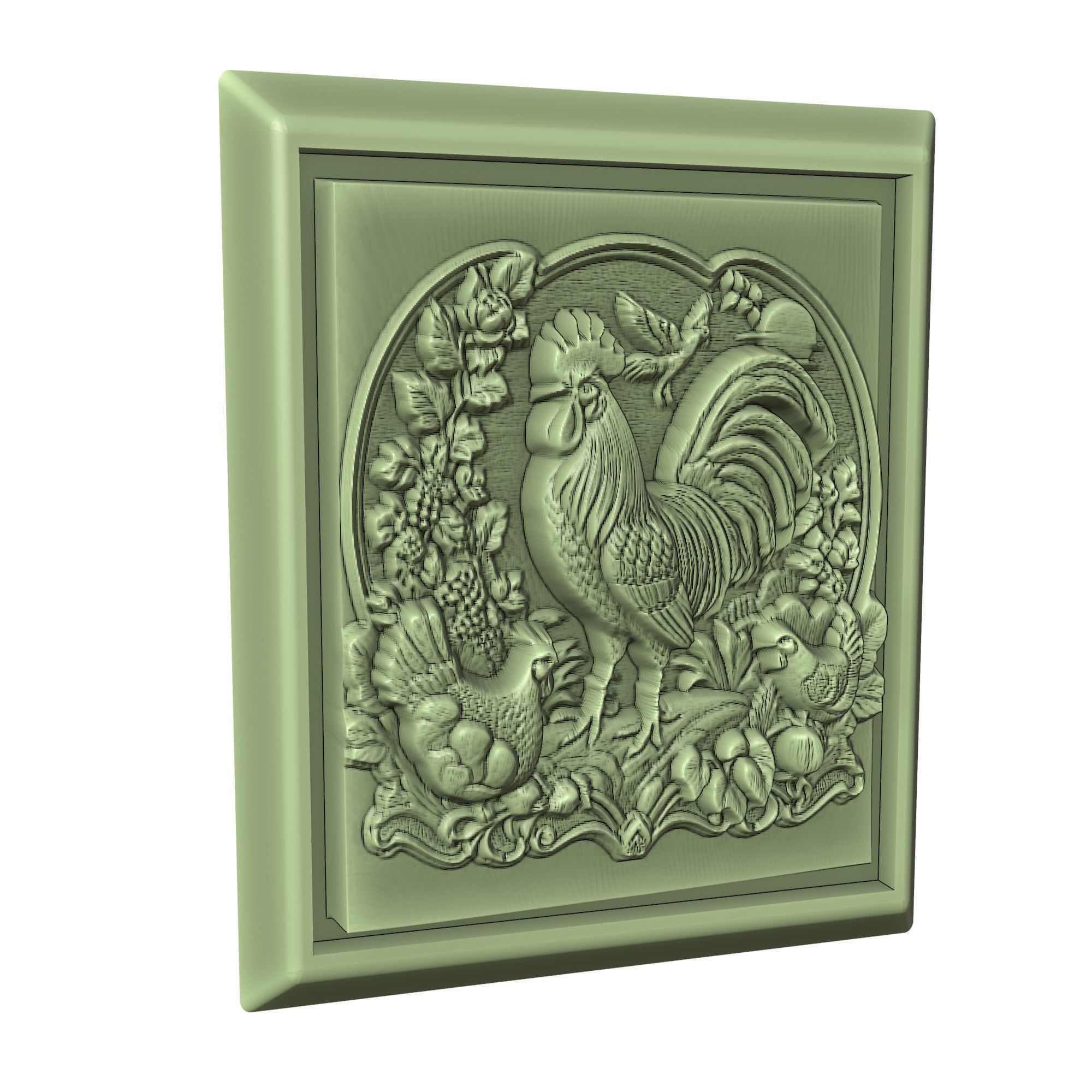 Rooster Animal 3D print model_3
