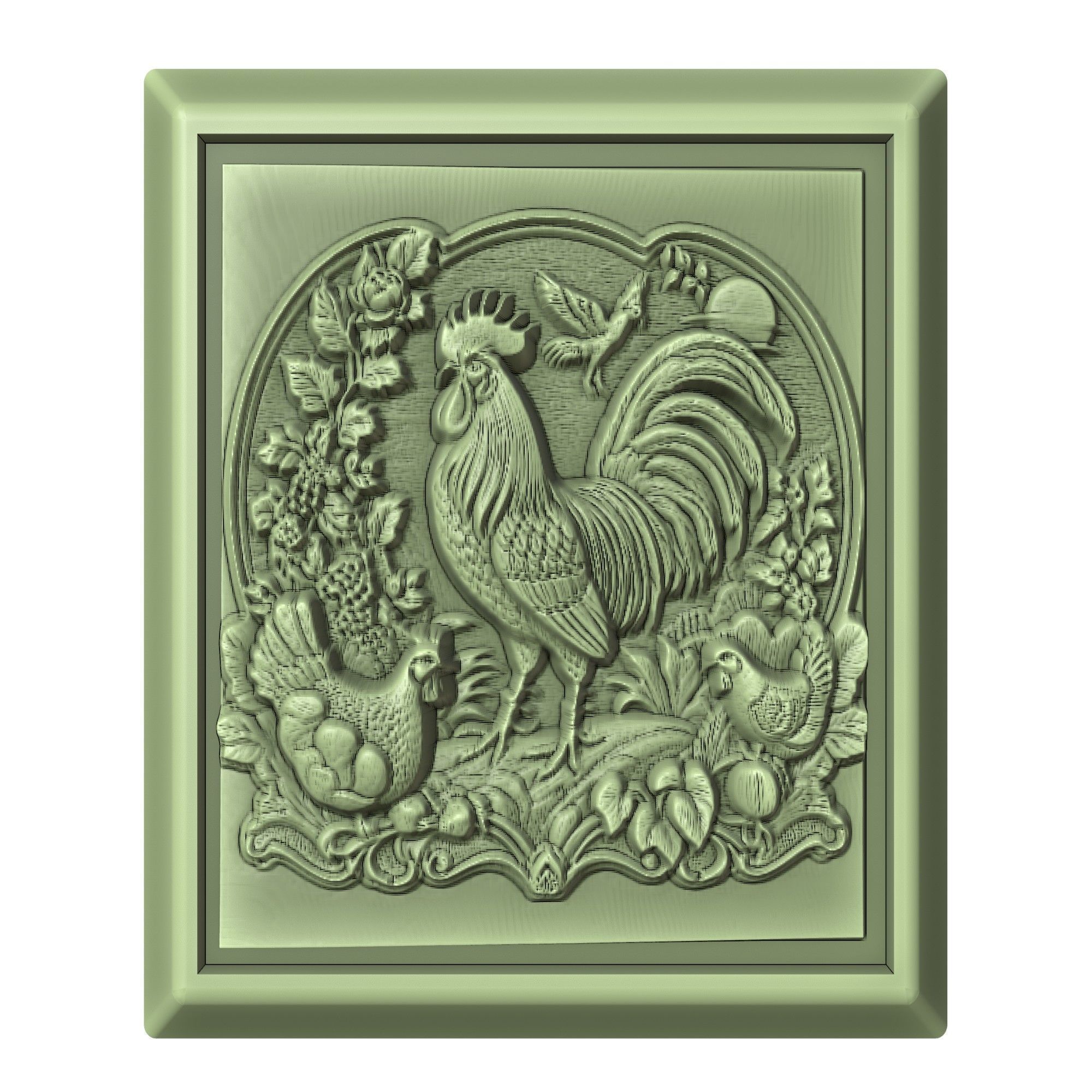 Rooster Animal 3D print model_2