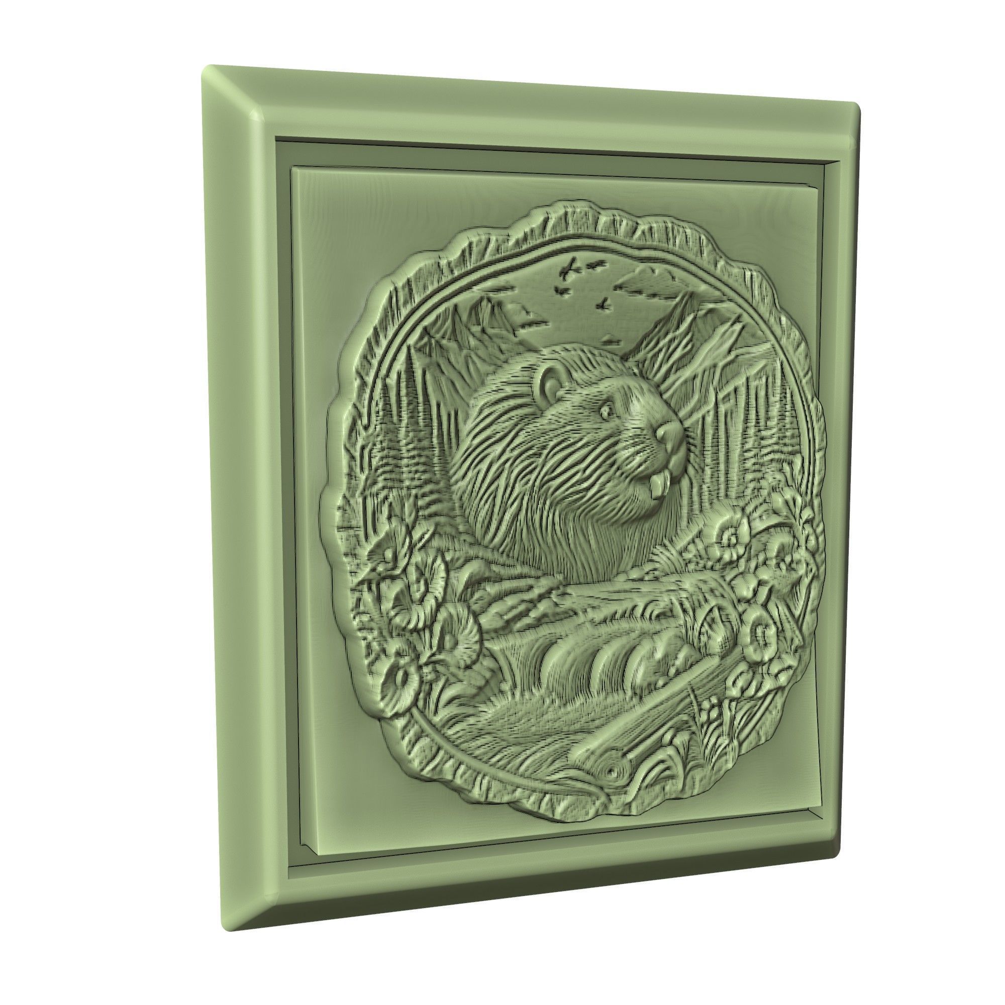 Beaver Animal 3D print model_3