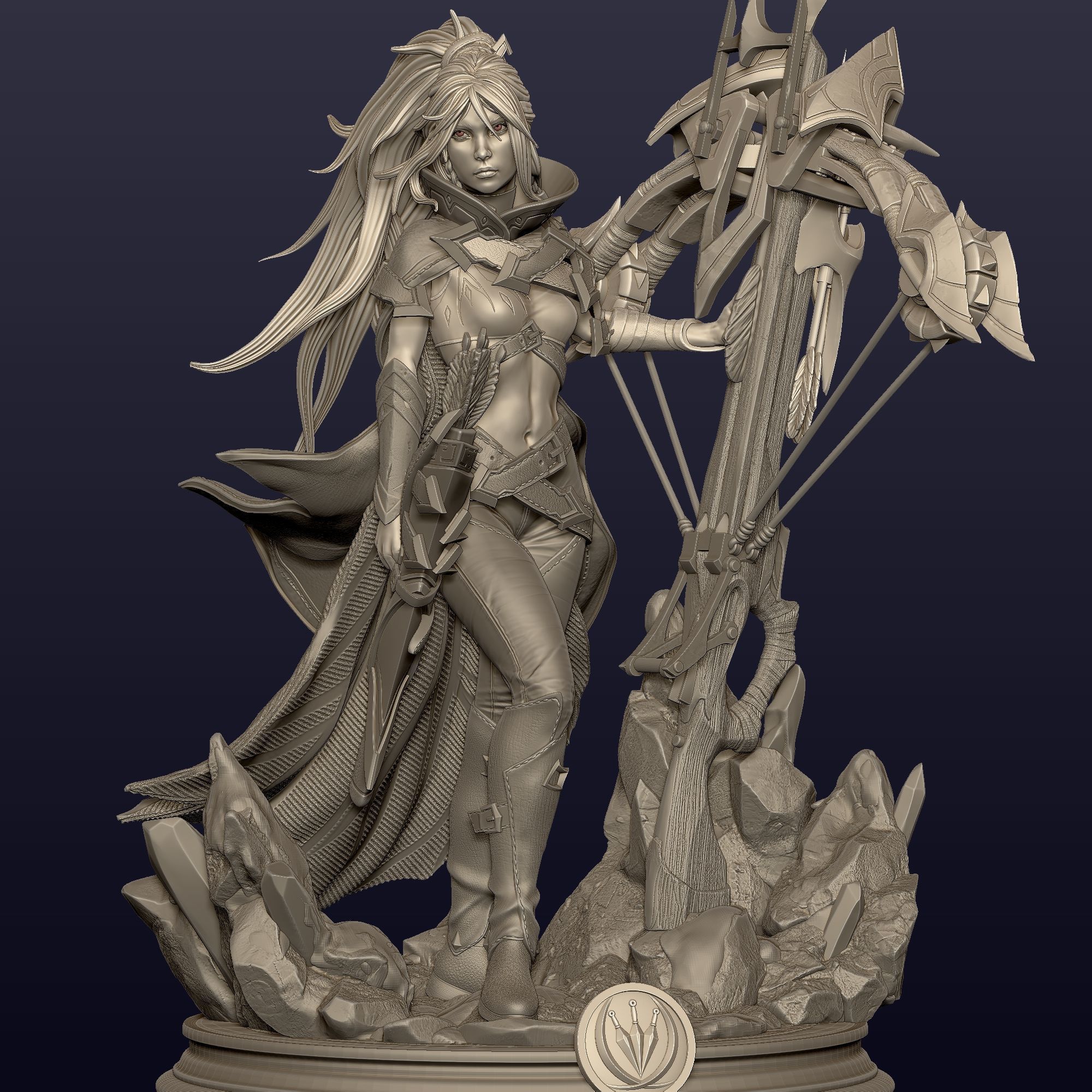 DROW RANGER - ARCANA -DOTA 2 3D print model_2