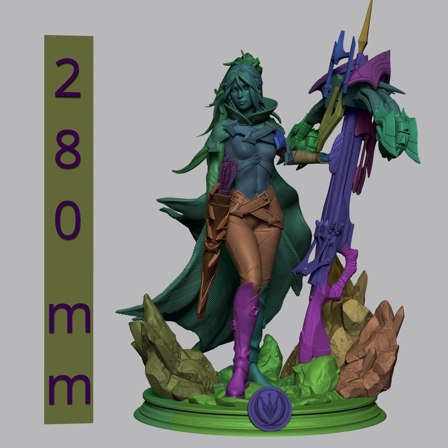 DROW RANGER - ARCANA -DOTA 2 3D print model_5
