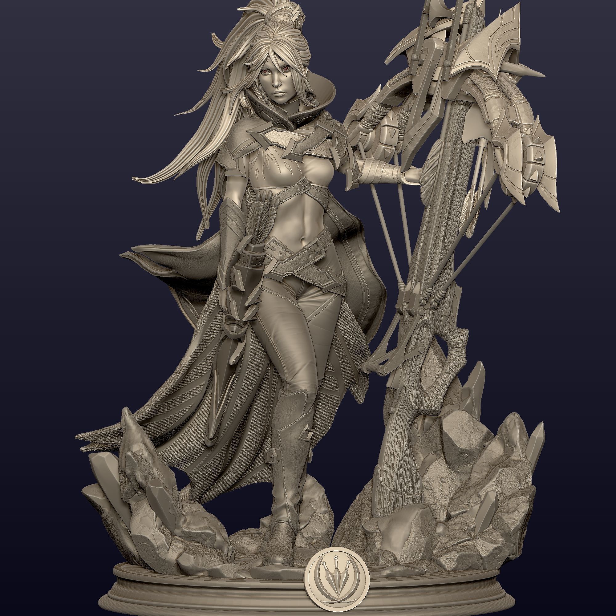 DROW RANGER - ARCANA -DOTA 2 3D print model_3