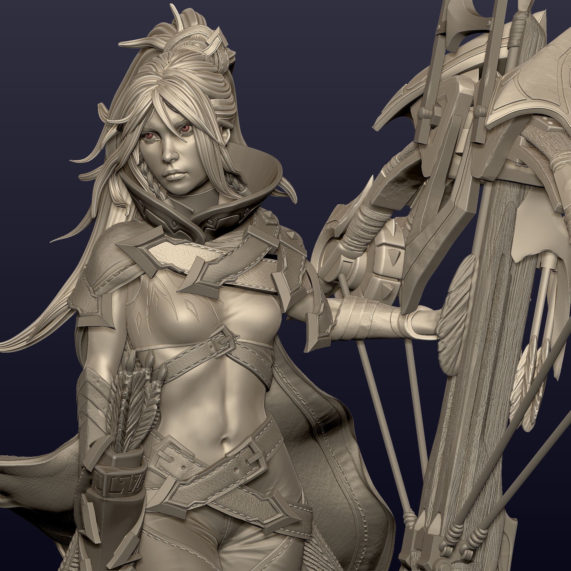 DROW RANGER - ARCANA -DOTA 2 3D print model_4
