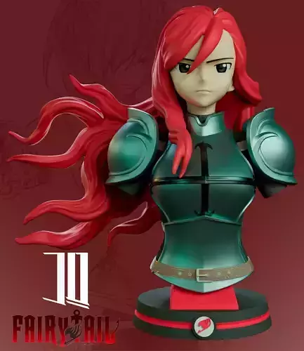 ERZA BUST STL READY FOR 3D PRINTING 3D