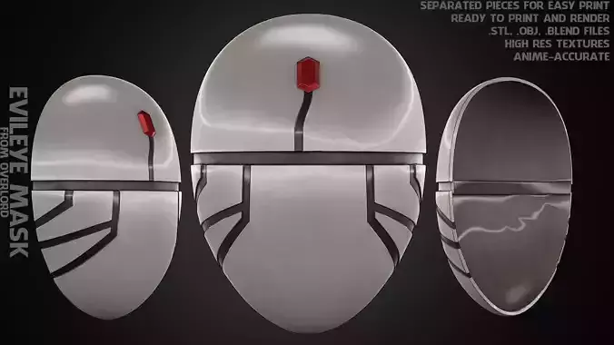Overlord Evileye Mask of Irubia Hordan for Cosplay 3D print model
