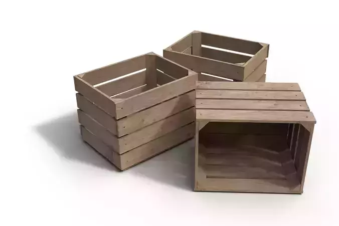 Wooden Crate 3D