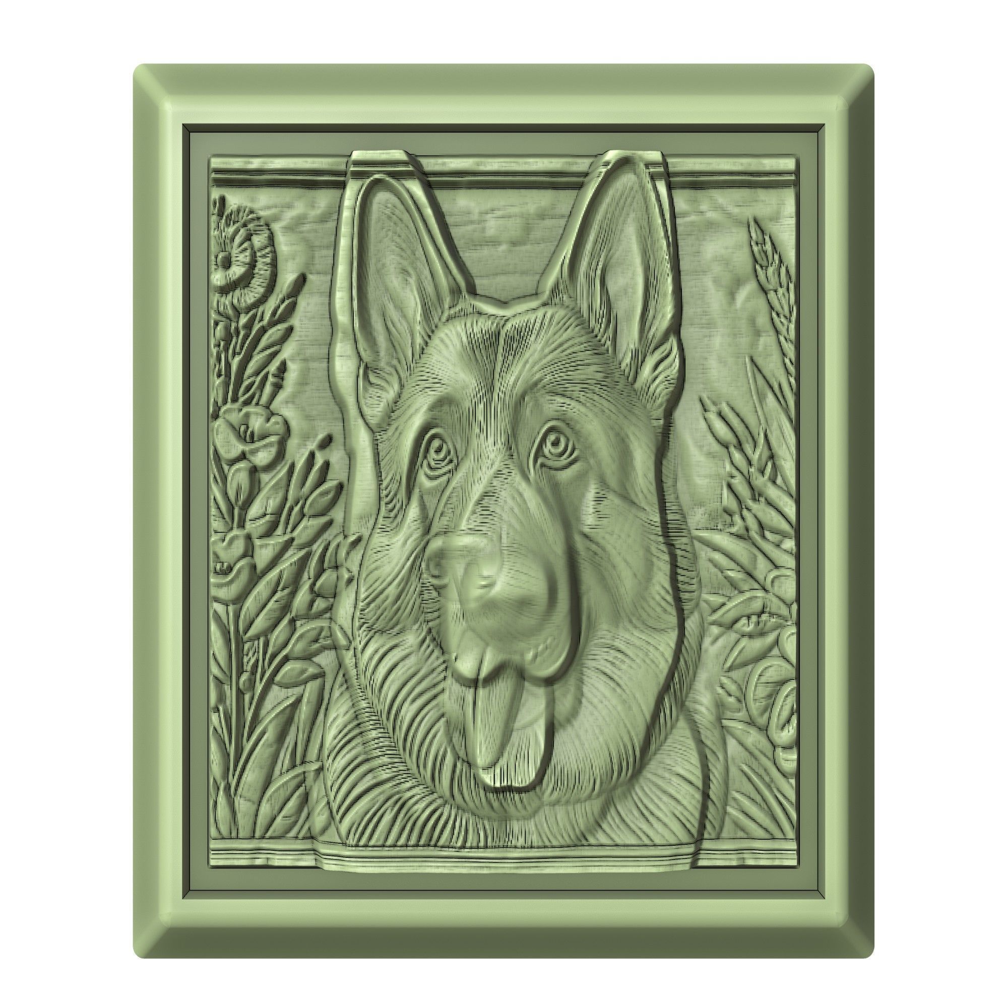 Dog German Shepherd Animal 3D print model_2