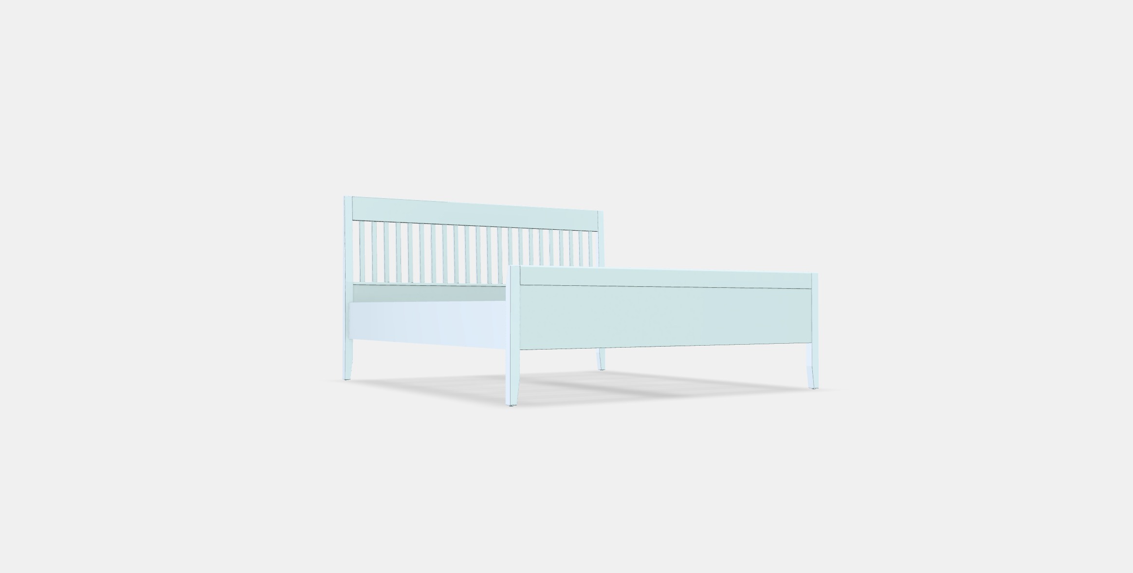 IDANAS Bed frame 24 Low-poly 3D model_2