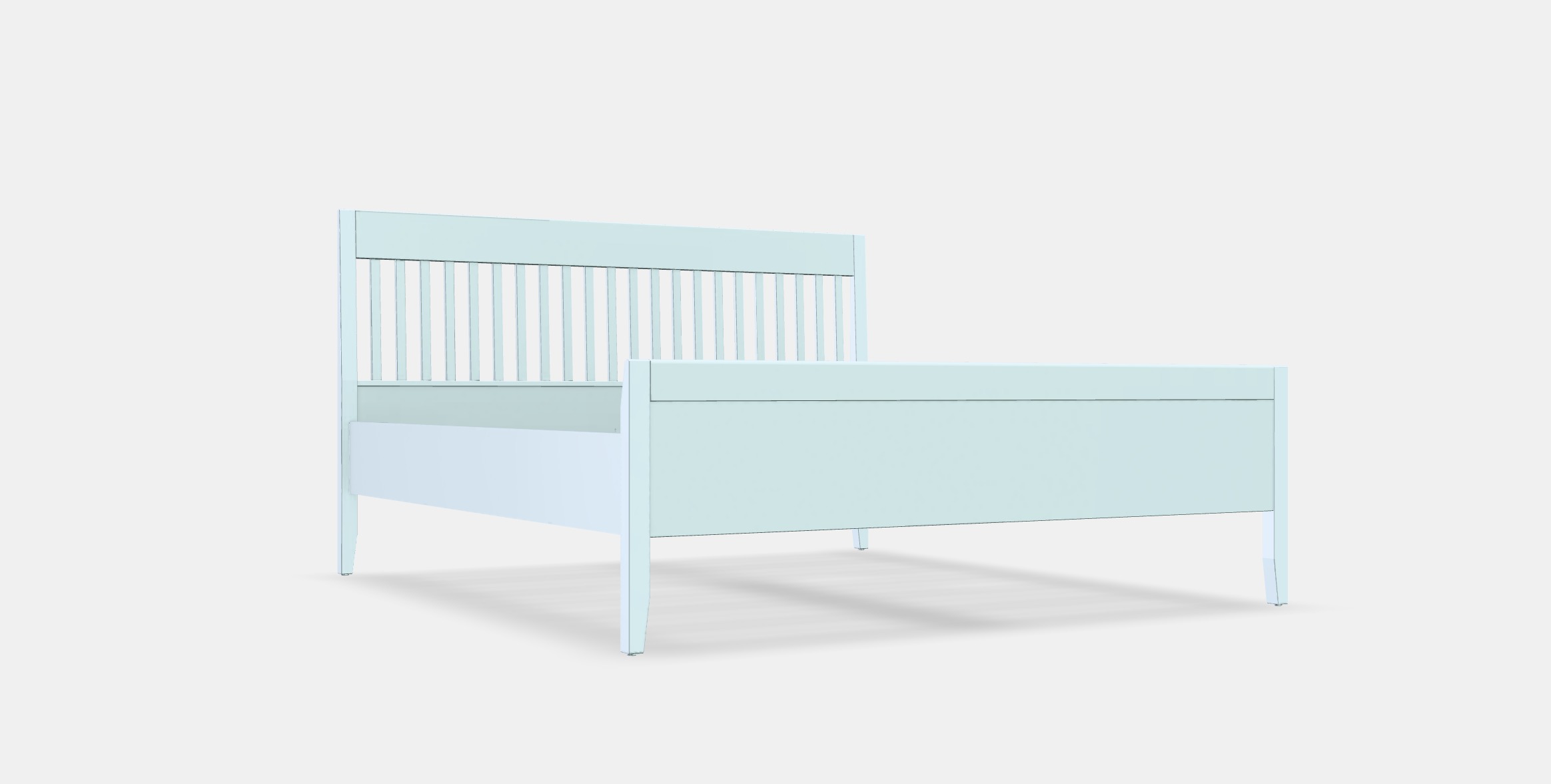 IDANAS Bed frame 24 Low-poly 3D model_8