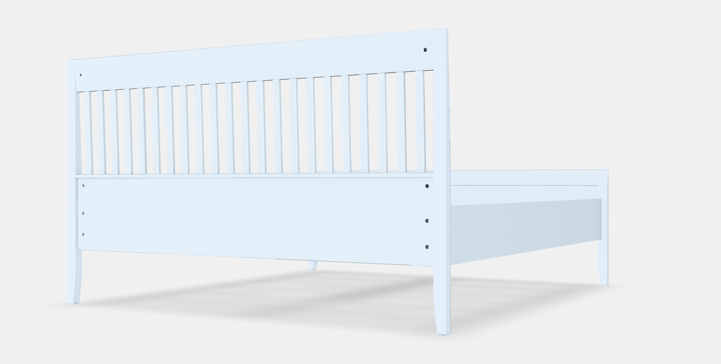 IDANAS Bed frame 24 Low-poly 3D model_6