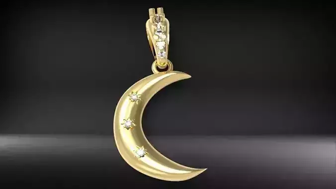 Crescent Moon Necklace Charm Bracelet Jewelry