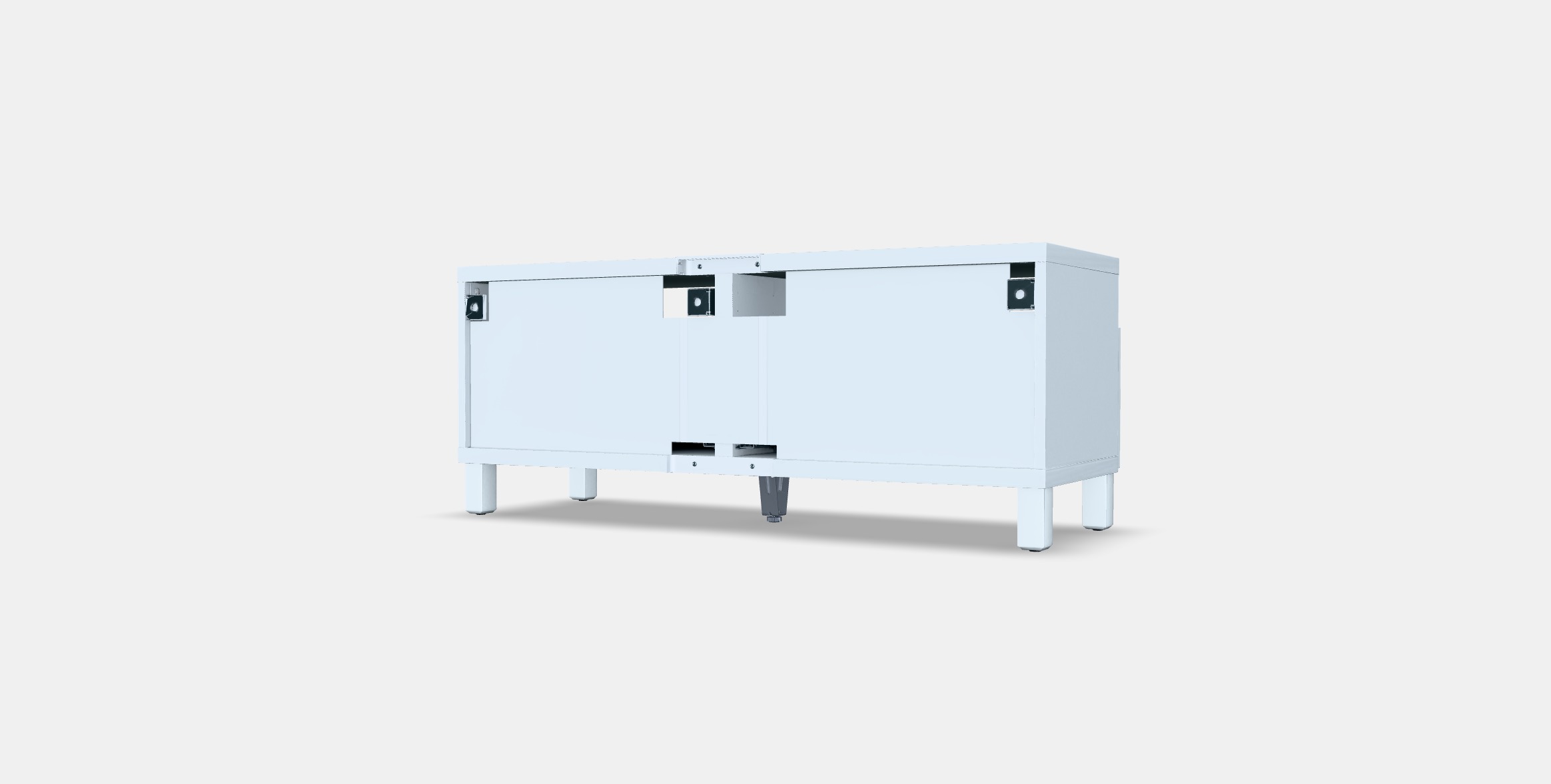 BESTA TV bench with drawers 13 Low-poly 3D model_5