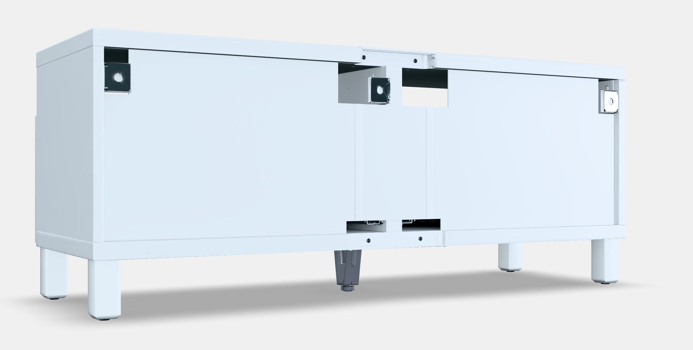 BESTA TV bench with drawers 13 Low-poly 3D model_3