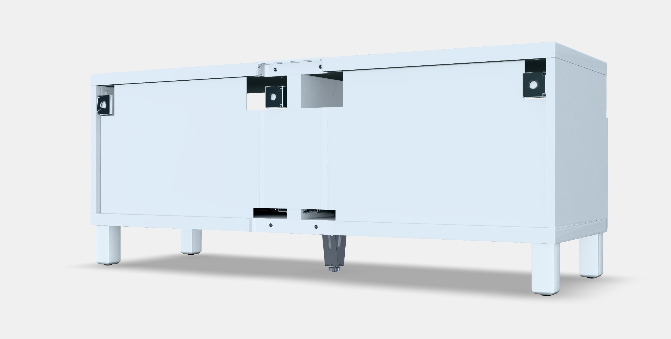 BESTA TV bench with drawers 13 Low-poly 3D model_8