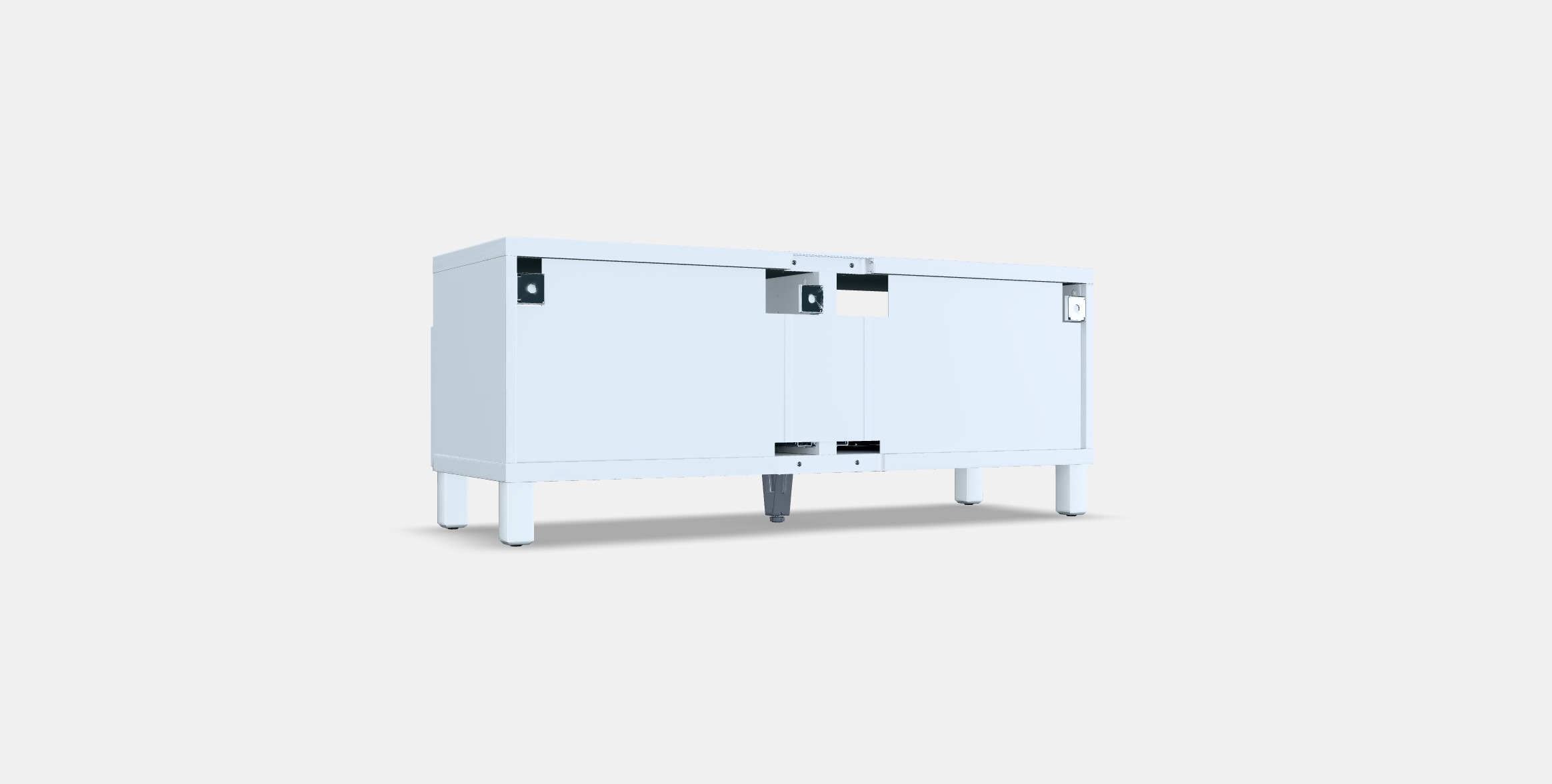 BESTA TV bench with drawers 13 Low-poly 3D model_16