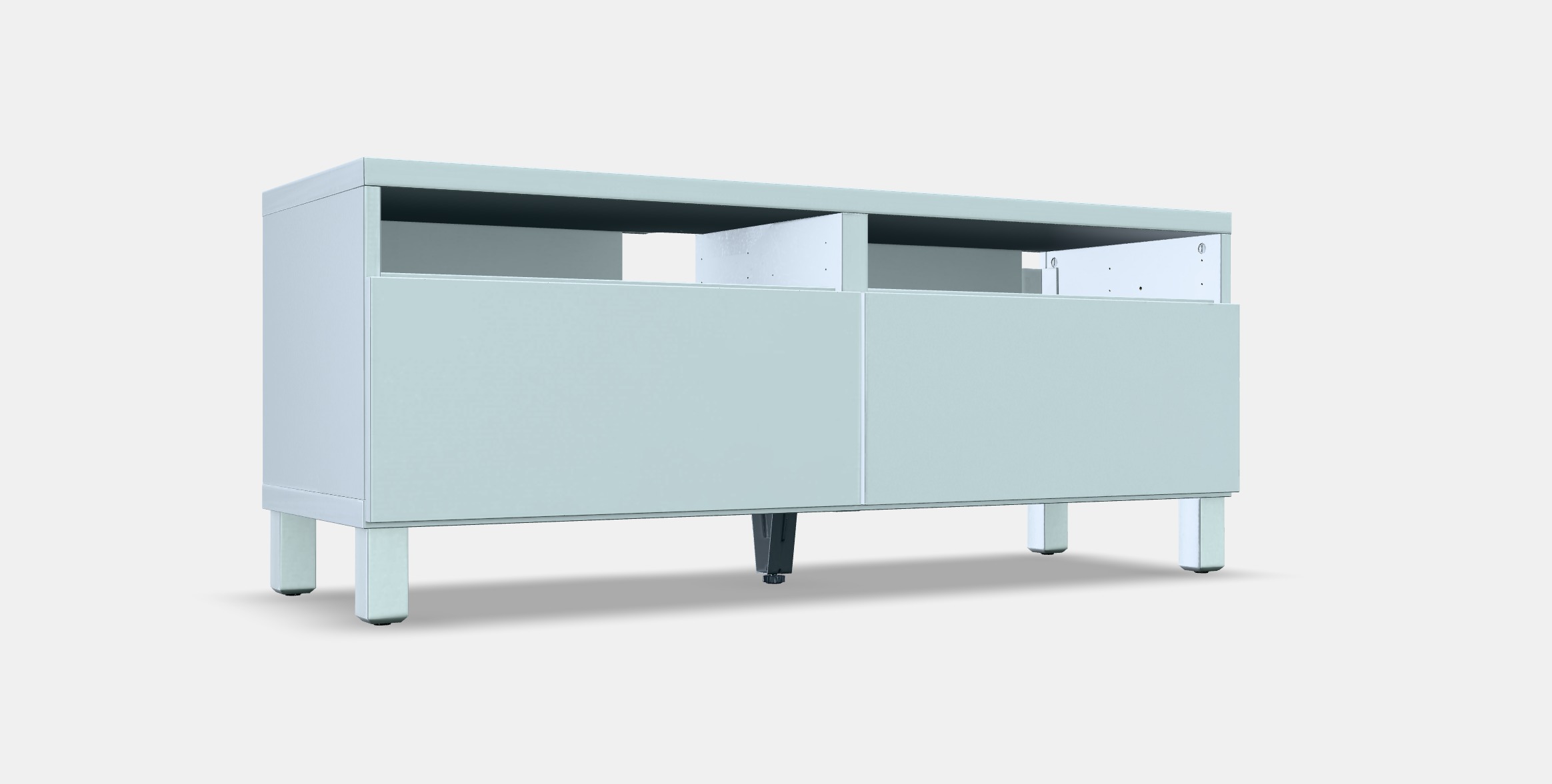 BESTA TV bench with drawers 13 Low-poly 3D model_9