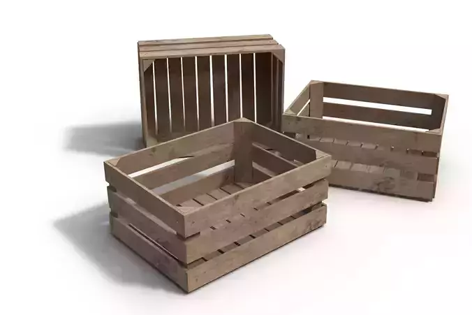 Wooden Crate 3D