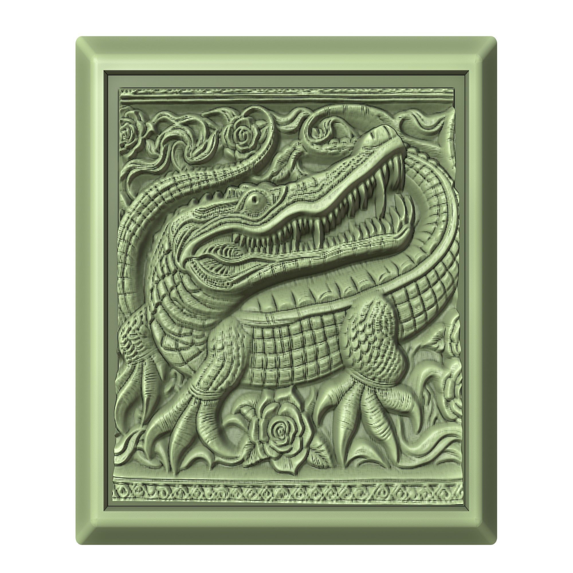 Crocodile Animal 3D print model_2