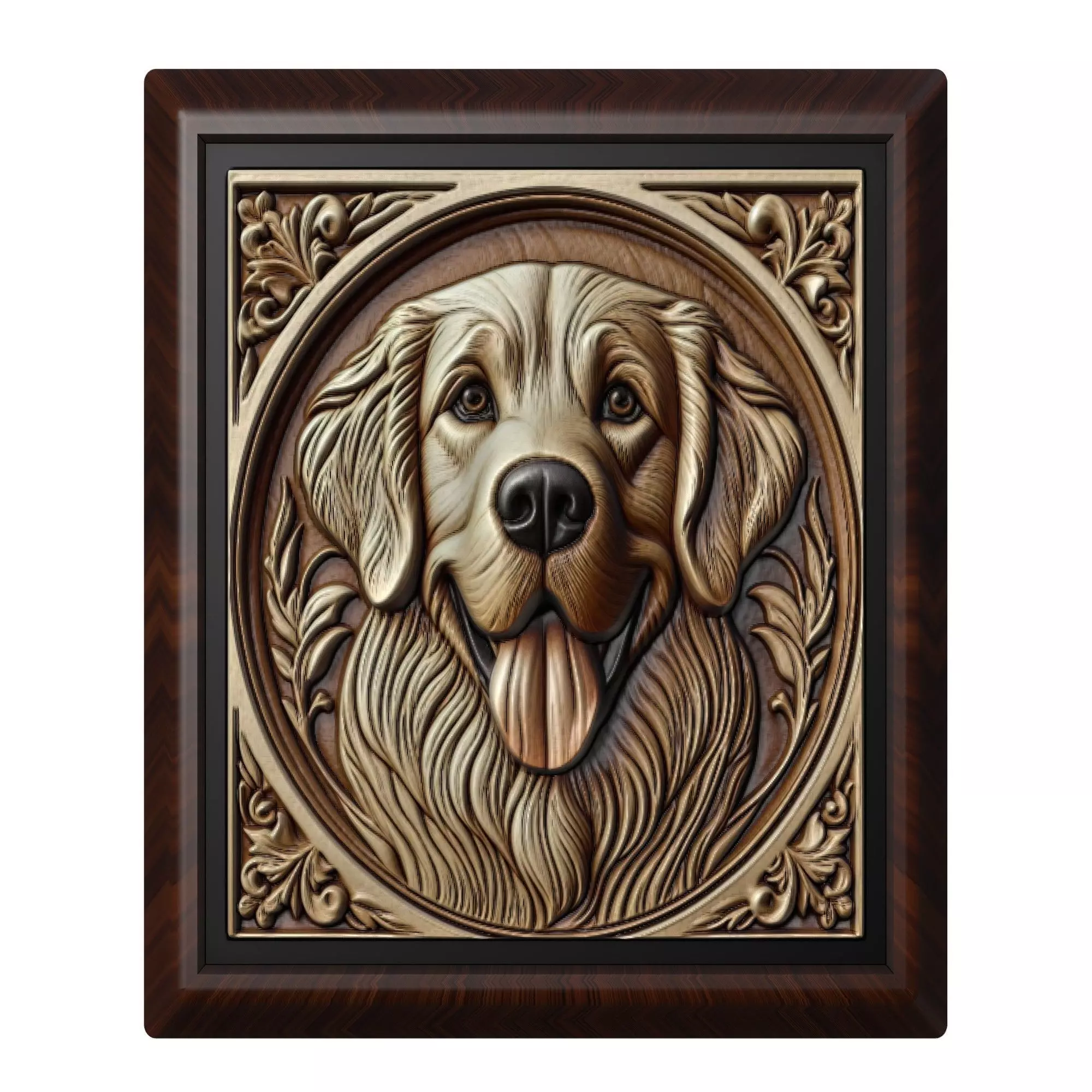 Dog Golden Retriever Animal 3D print model_0