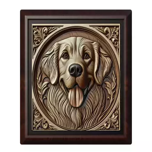 Dog Golden Retriever Animal 3D print model Dog Golden Retriever Animal 3D print model