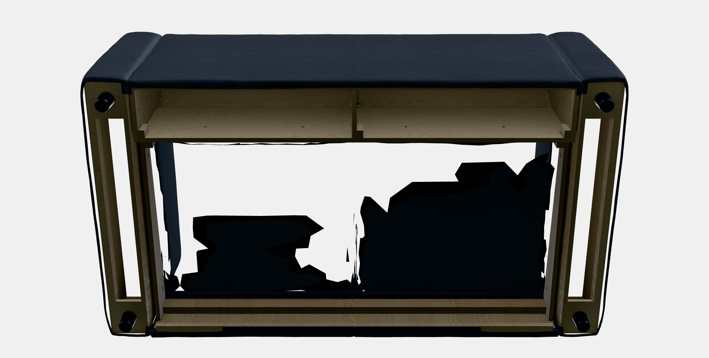 VIMLE Cover for 2-seat sofa 5 Low-poly 3D model_7