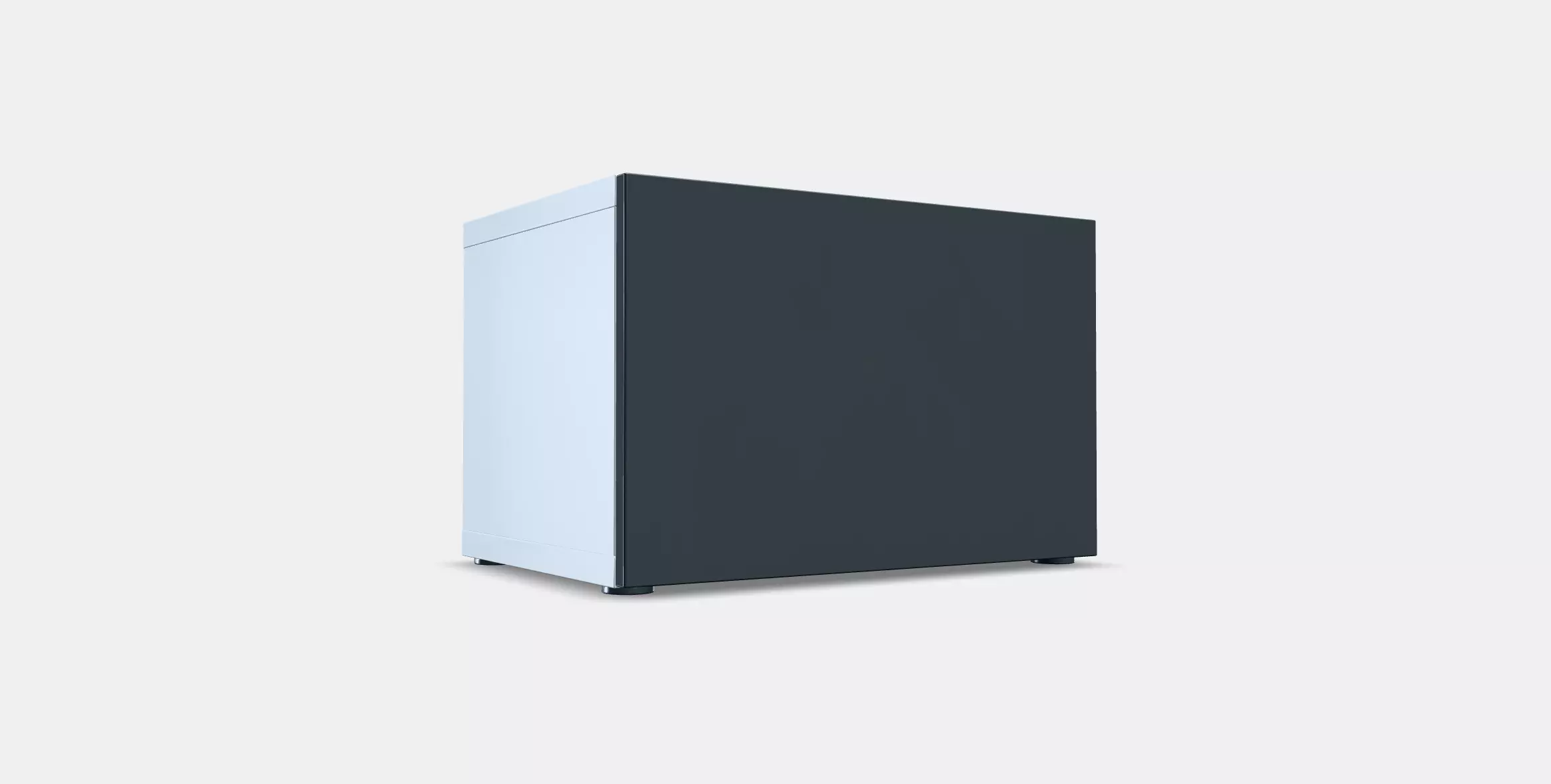 BESTA Shelf unit with door 67 Low-poly 3D model_0