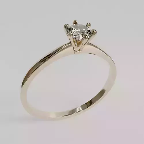 solitaire ring 3D print model