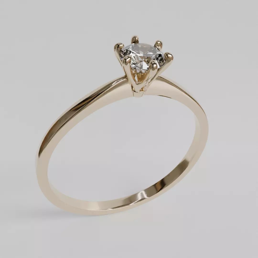 solitaire ring 3D print model