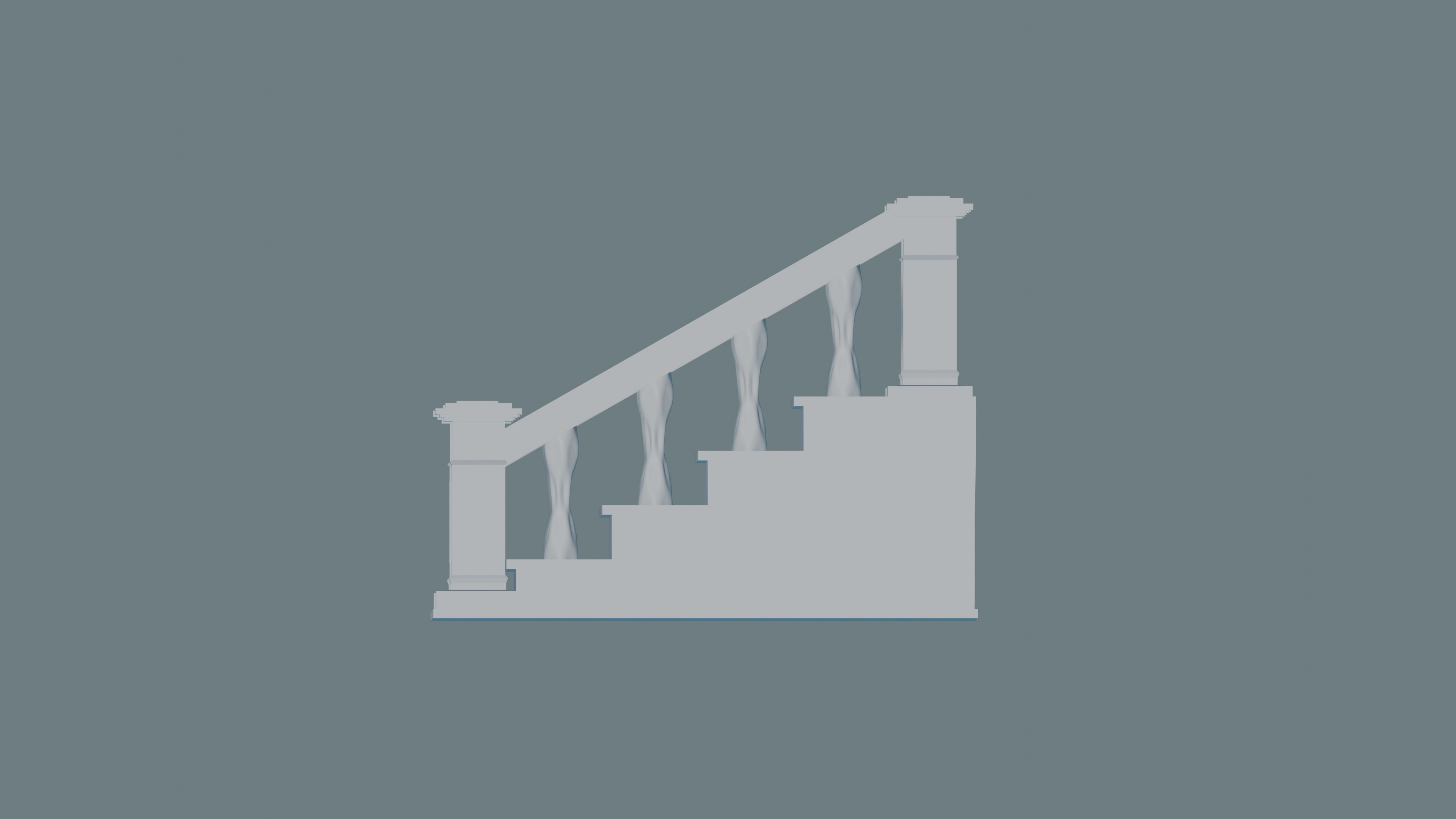 Staircase 3D print model_3