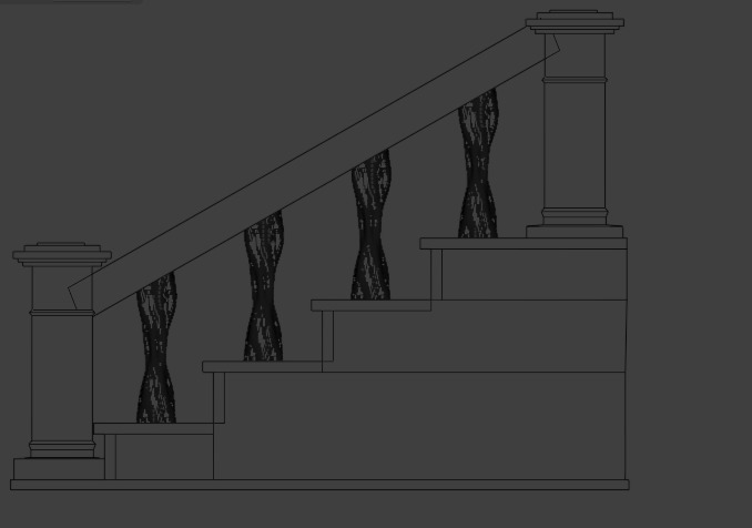Staircase 3D print model_5