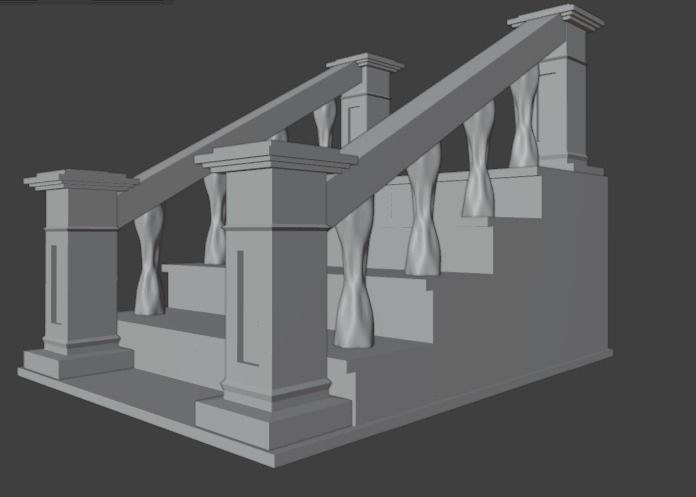 Staircase 3D print model_7
