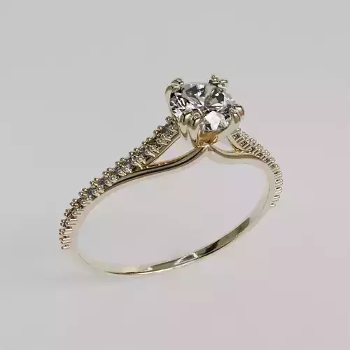engagement ring 3D print model