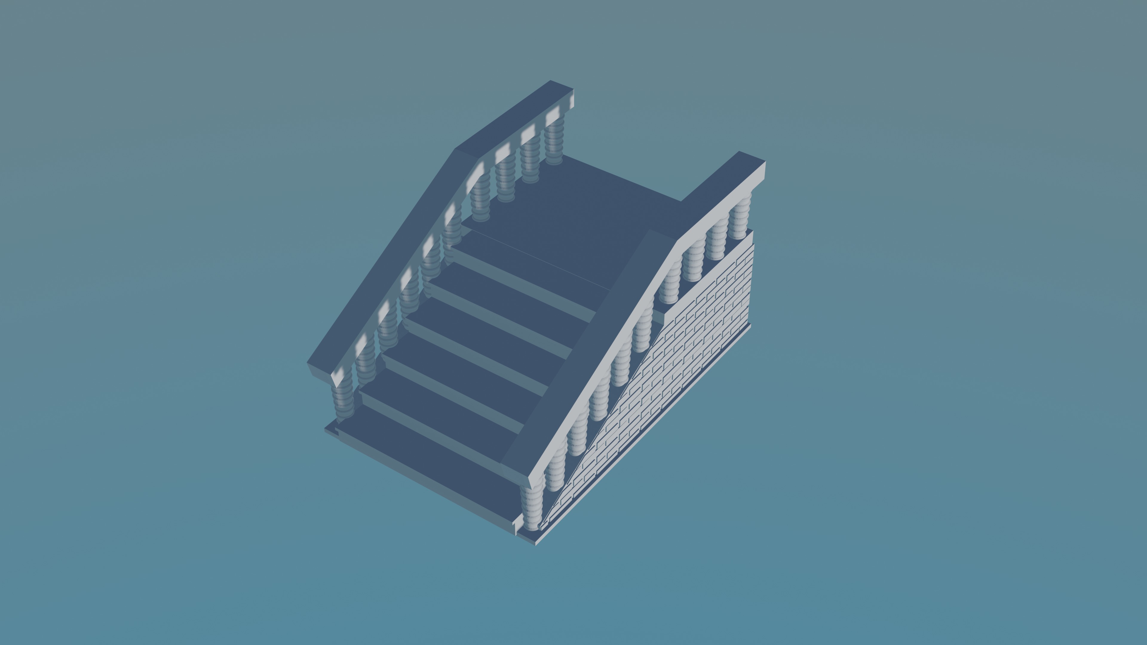Staircase 3D print model_3
