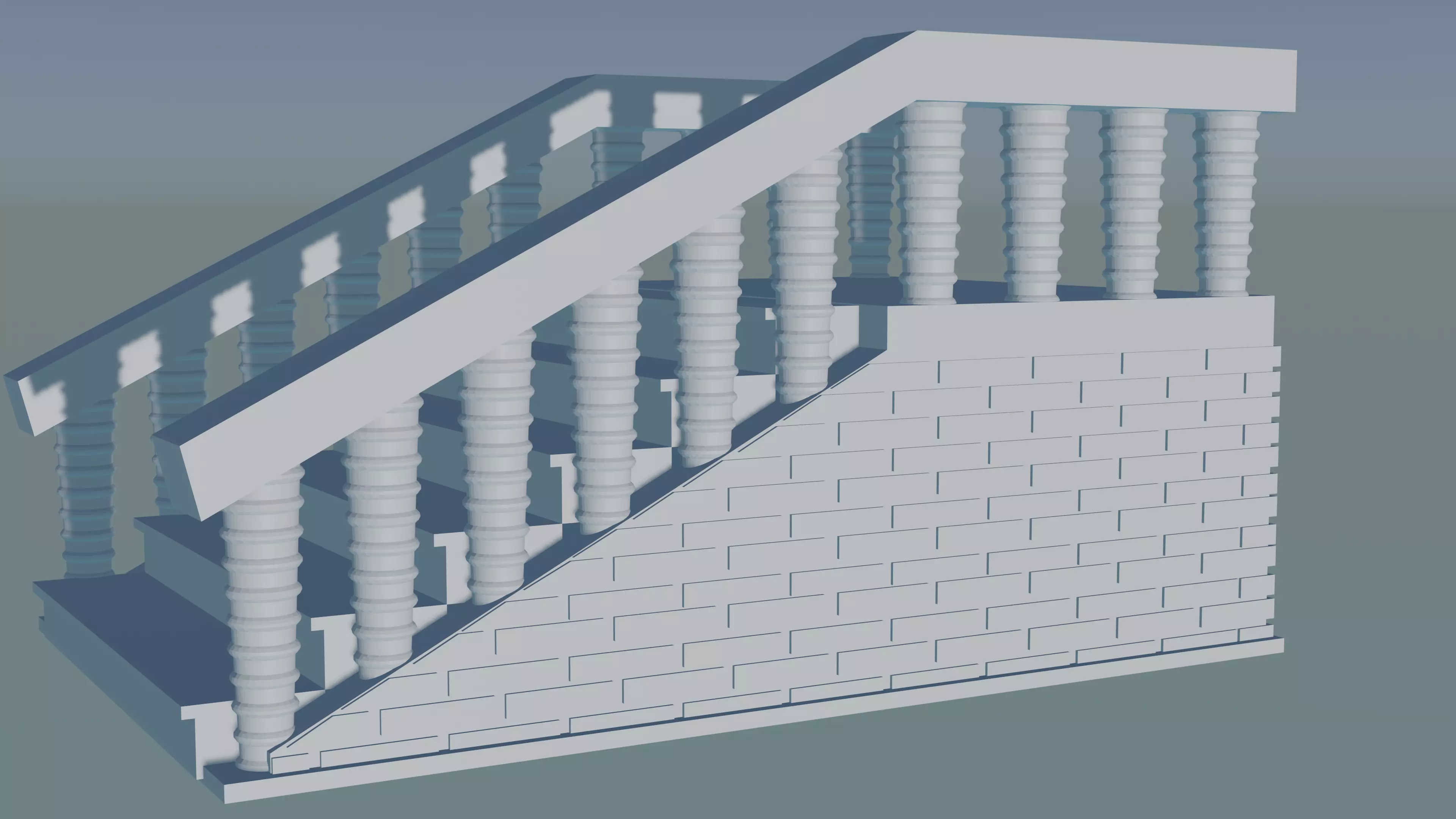 Staircase 3D print model_0