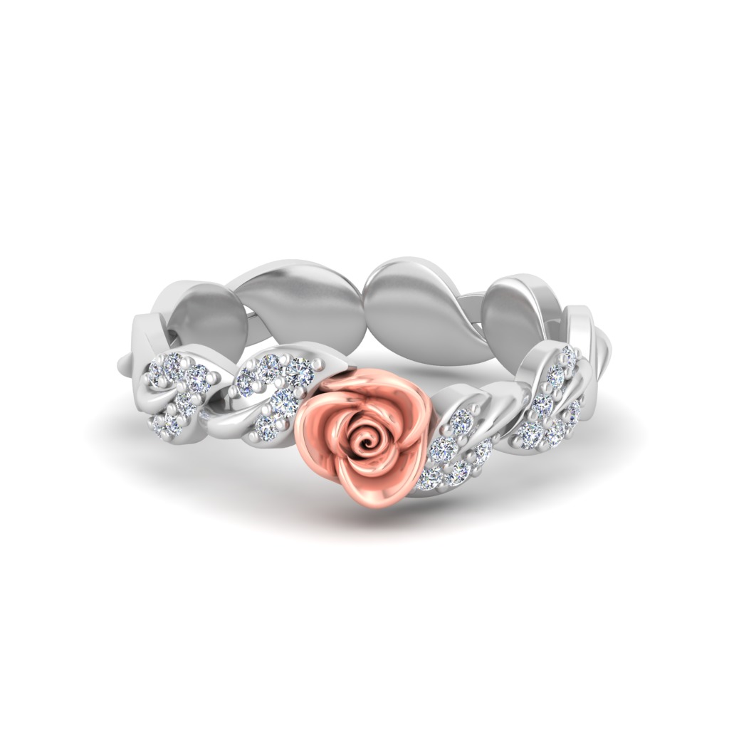 Rose diamond ring 3dm print model  3D print model_2