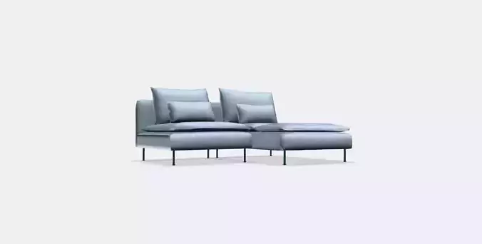 SODERHAMN 2-seat sofa with chaise longue 1