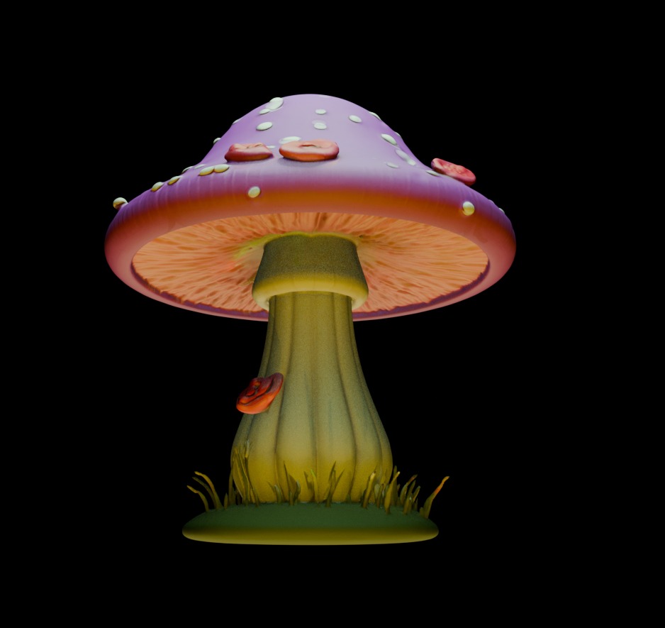 Cute Pink Mushroom 3D print model_14