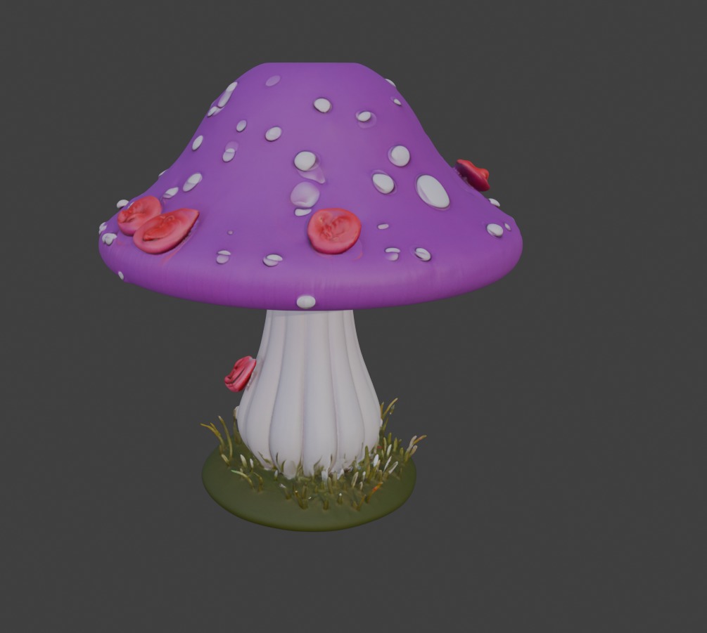 Cute Pink Mushroom 3D print model_6