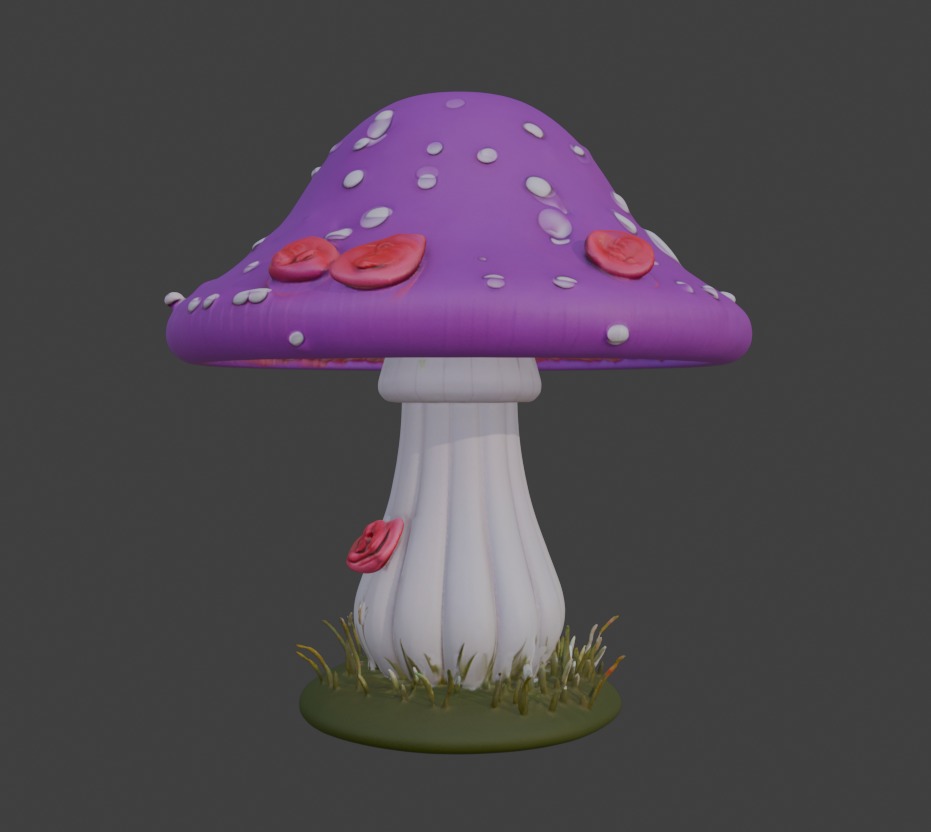Cute Pink Mushroom 3D print model_10